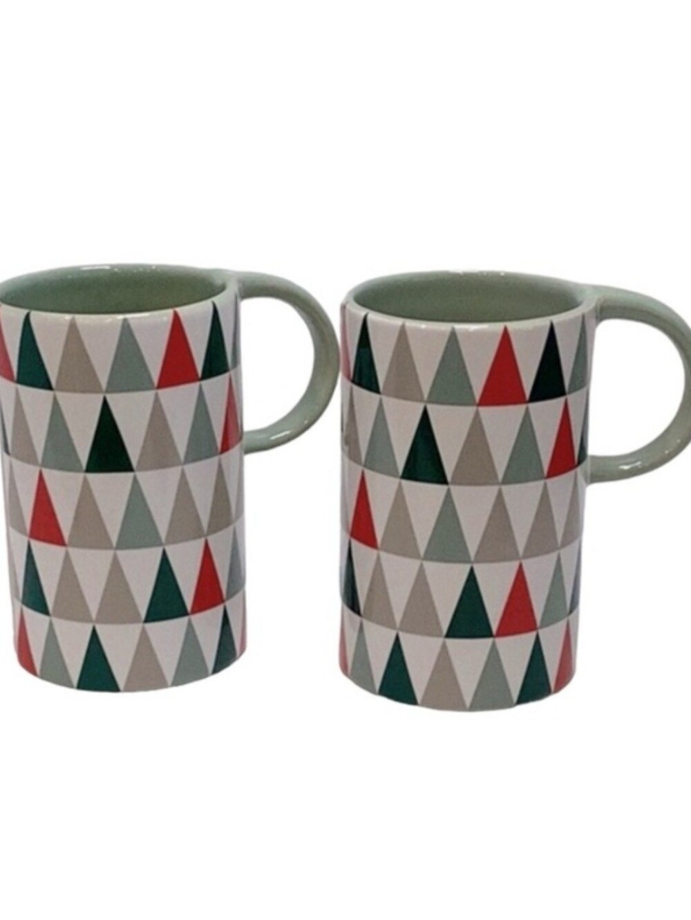 💚 2017 Set of Starbucks Art Deco Christmas Mugs 12oz.